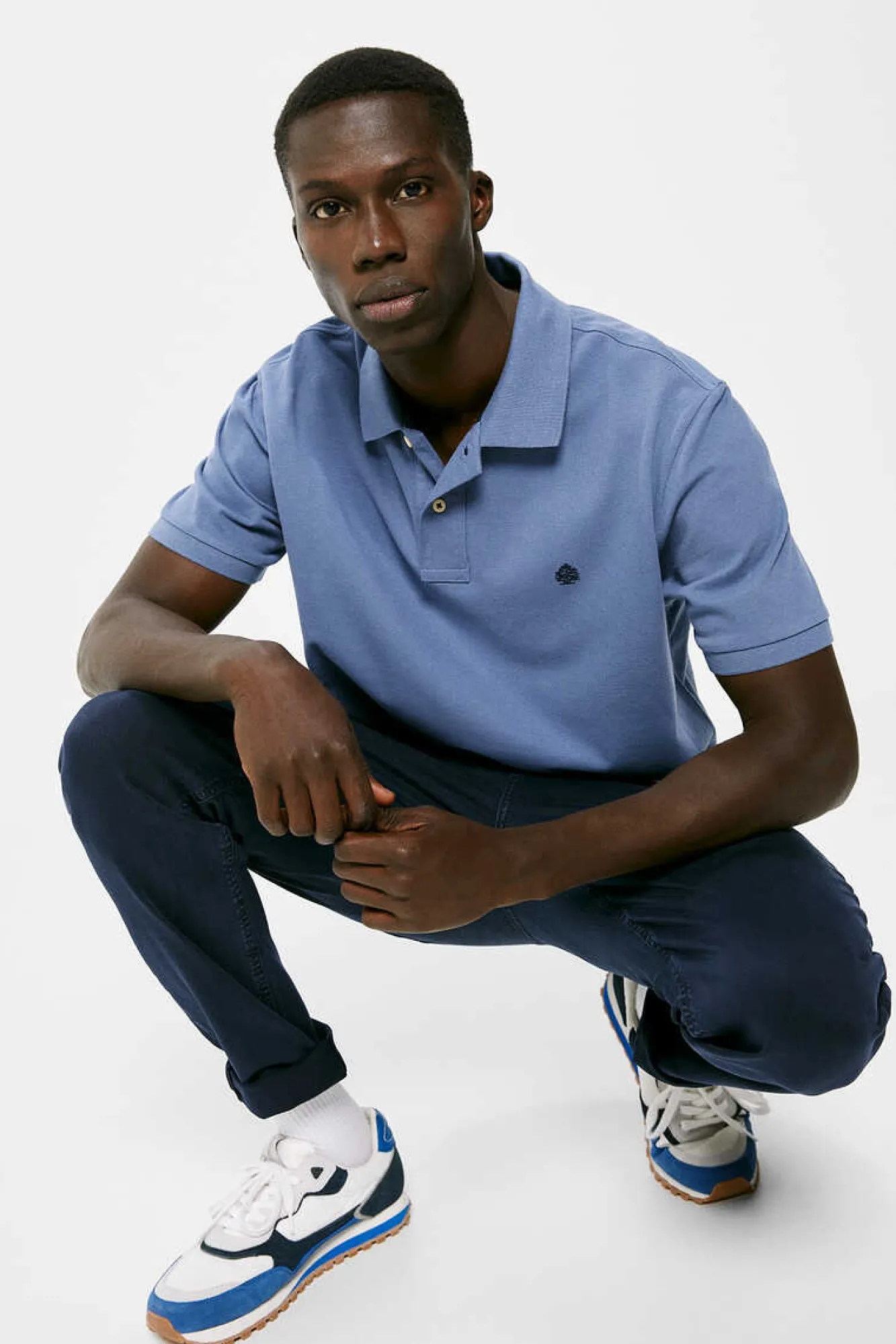 Springfield Polo Pique Basico Azul Hot