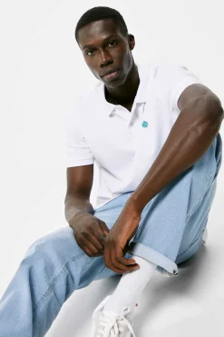 Springfield Polo Pique Basico Branco Sale