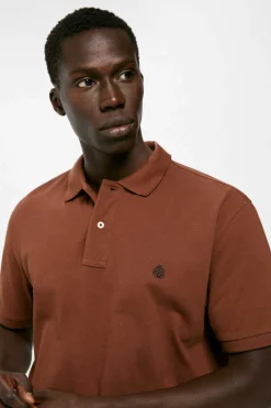 Springfield Polo Pique Basico Castanho