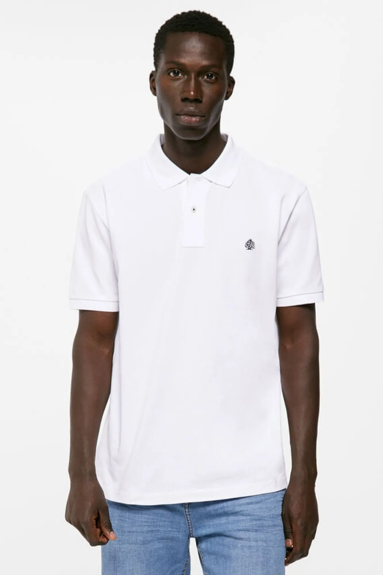 Springfield Polo Pique Basico Branco Outlet