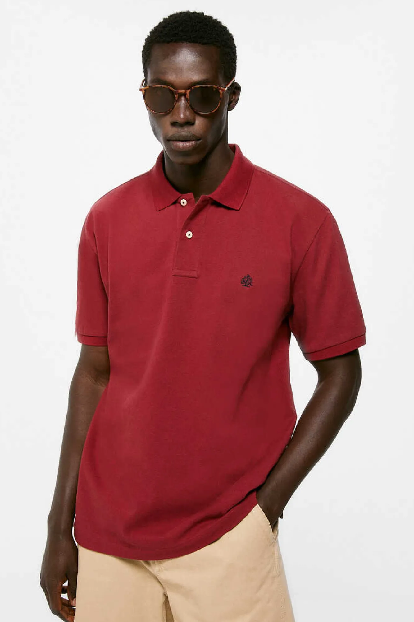 Springfield Polo Pique Basico Vermelho Real Sale