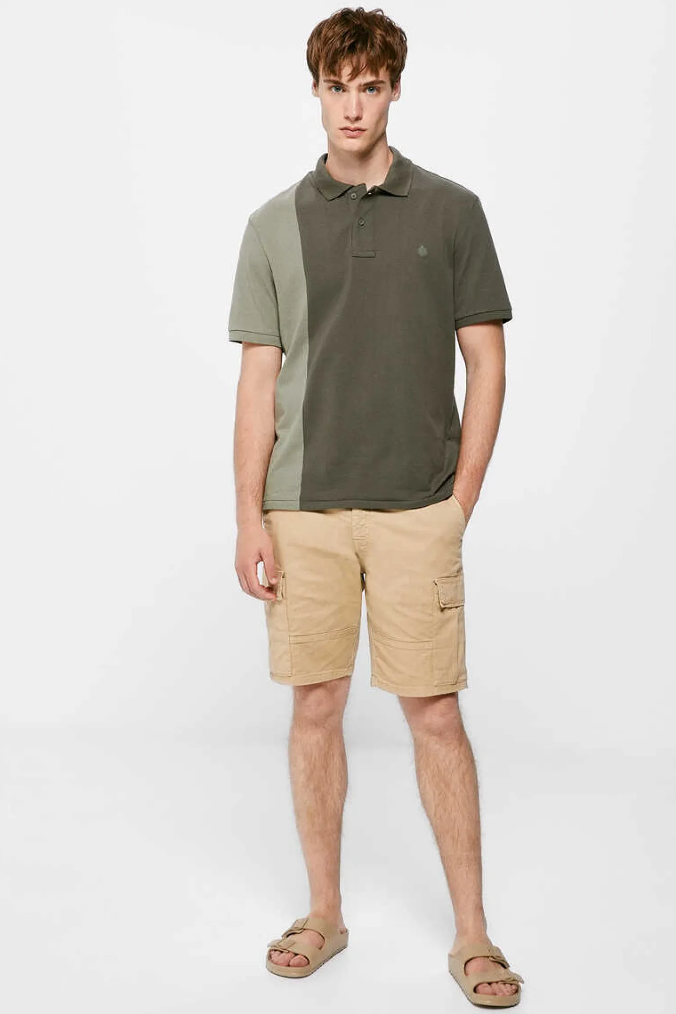 Springfield Polo Pique Block Horizontal Cinza