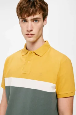 Springfield Polo Pique Color Block Violeta Hot