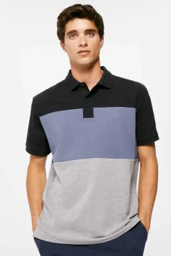 Springfield Polo Pique Color Block Marinho Online