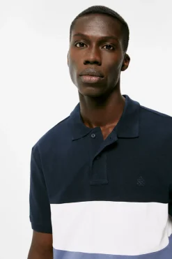 Springfield Polo Pique Color Block Marinho Hot