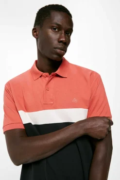 Springfield Polo Pique Color Block Marinho Clearance