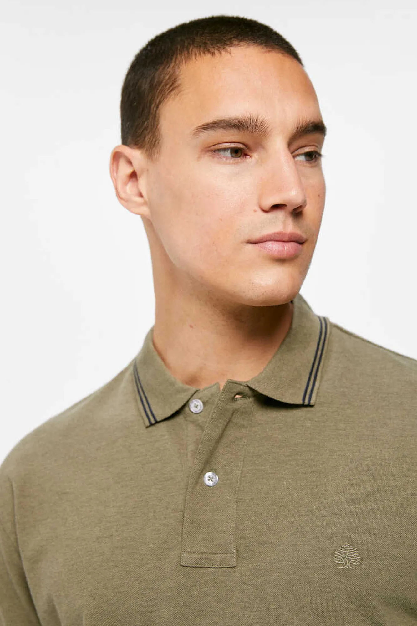 Springfield Polo Pique Contrastes Cinza Online