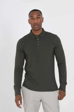 Brave Soul Polo Pique De Manga Comprida Cinza Online