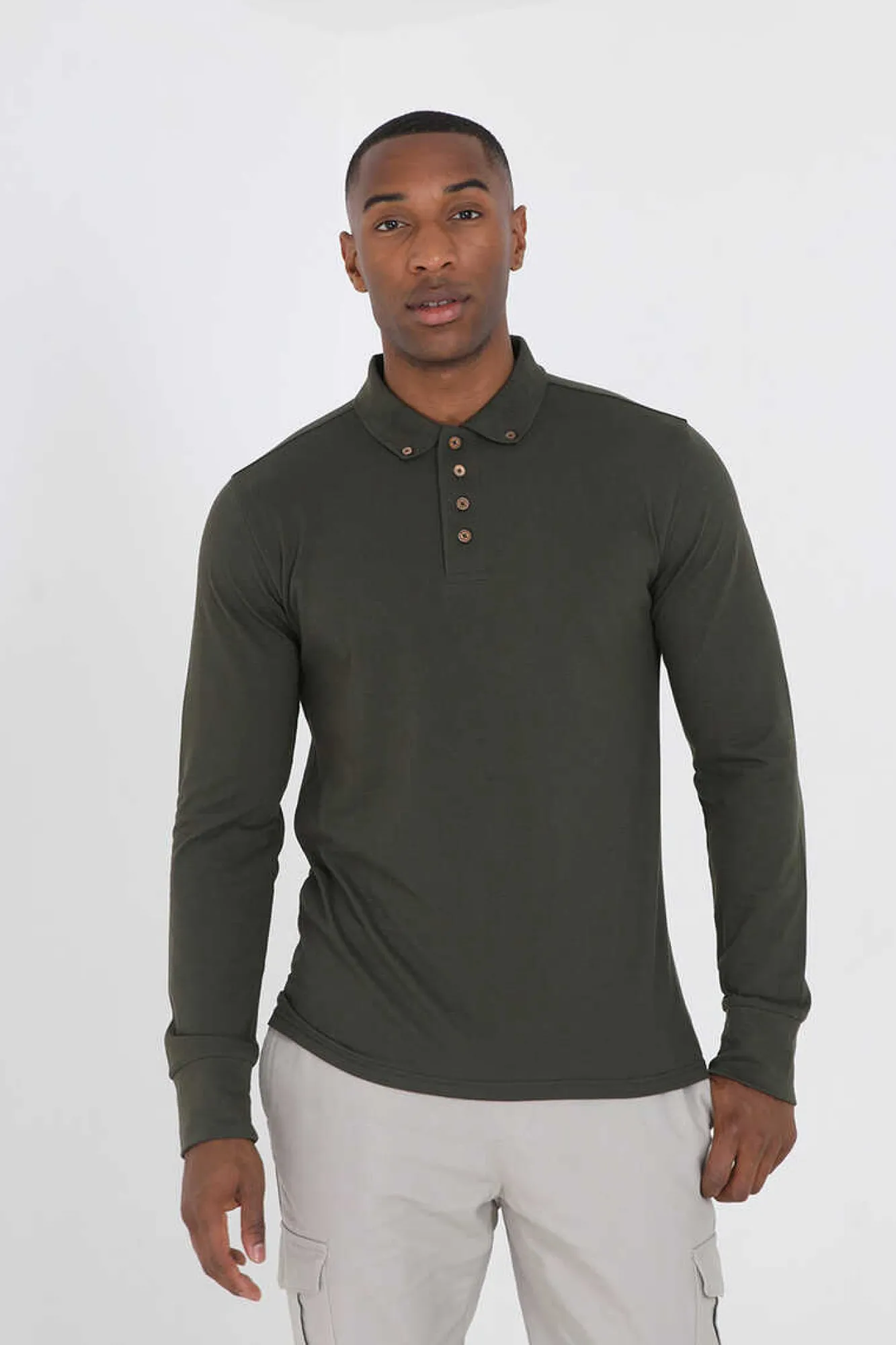 Brave Soul Polo Pique De Manga Comprida Cinza Online