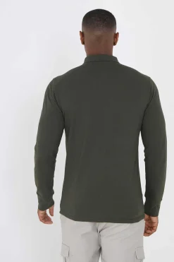 Brave Soul Polo Pique De Manga Comprida Cinza Online