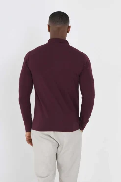 Brave Soul Polo Pique De Manga Comprida Vermelho New