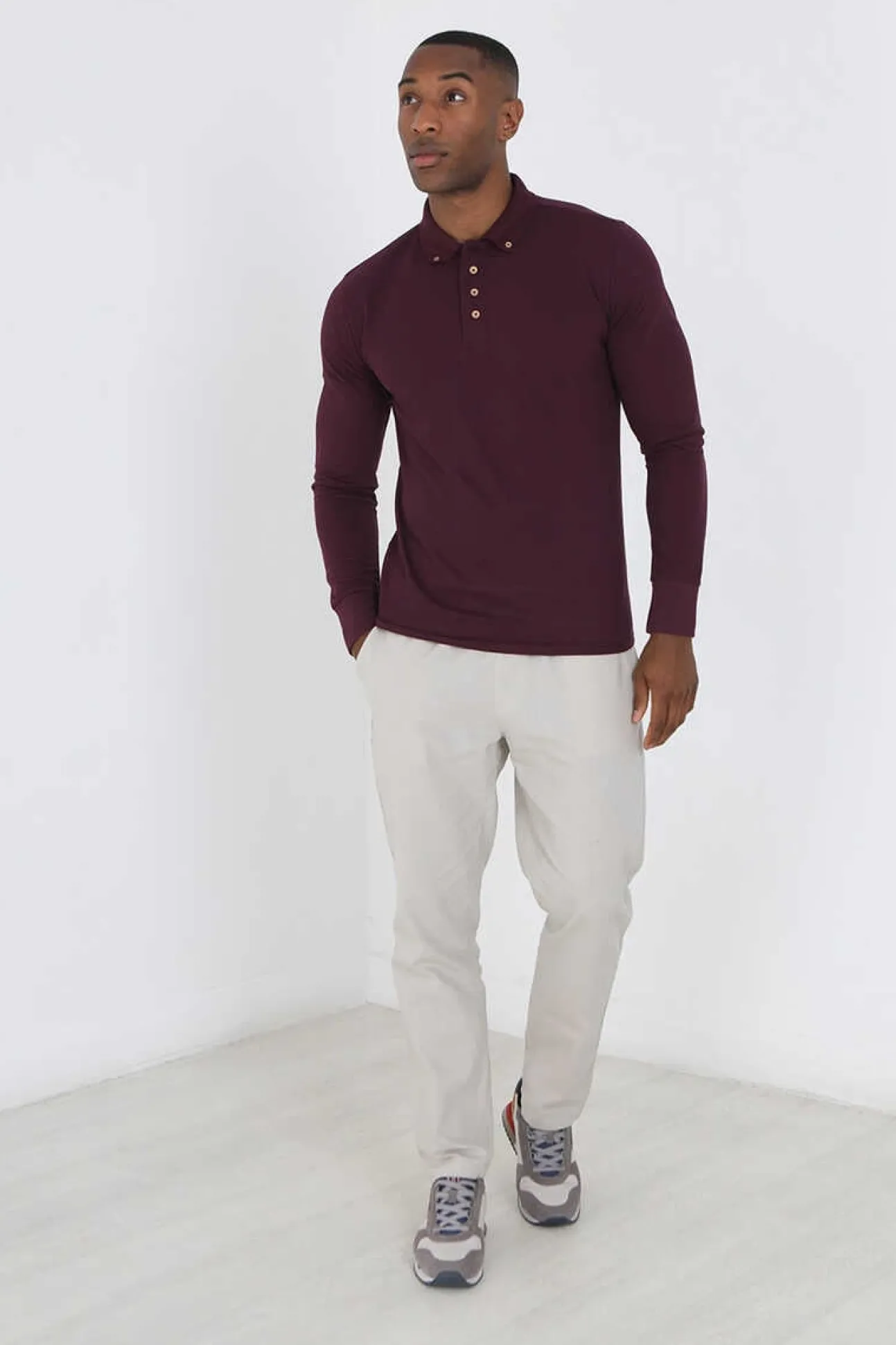 Polo Pique De Manga Comprida