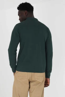 Brave Soul Polo Pique De Manga Comprida Verde Escuro
