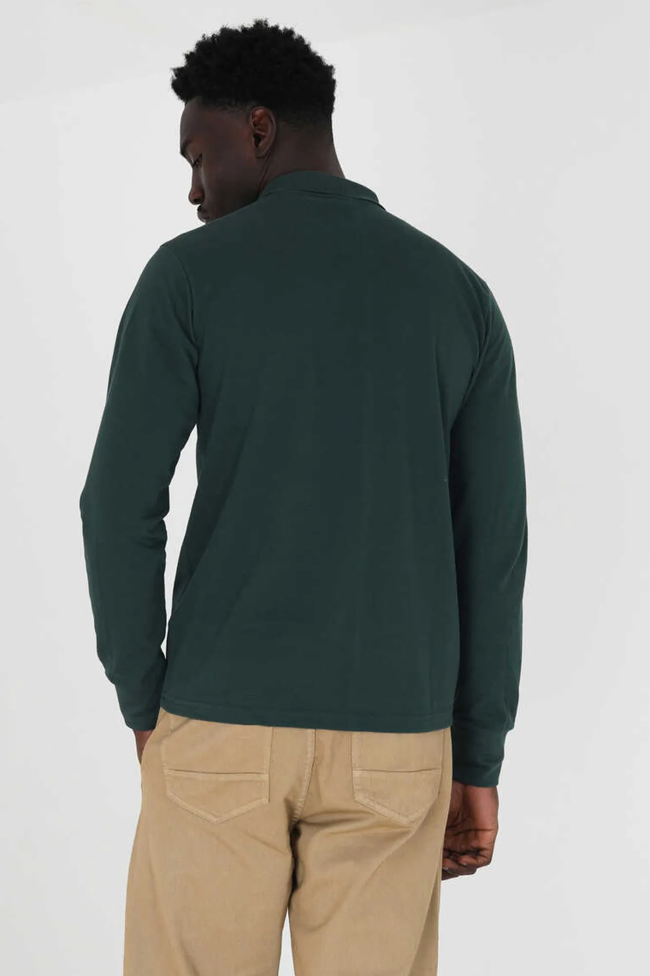 Brave Soul Polo Pique De Manga Comprida Verde Escuro