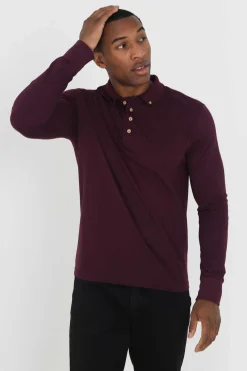 Brave Soul Polo Pique De Manga Comprida Vermelho Clearance