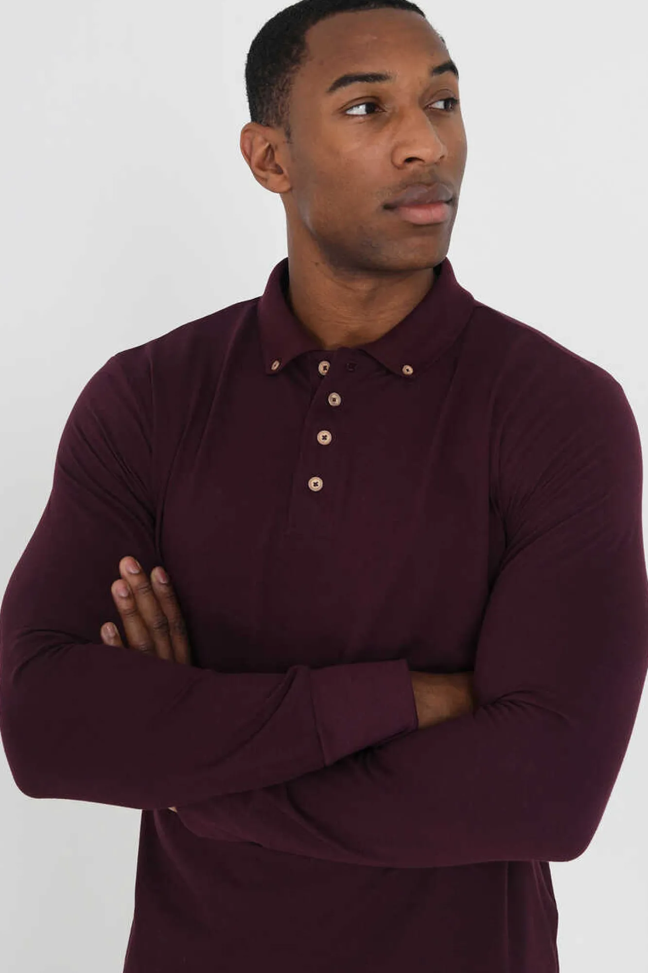 Brave Soul Polo Pique De Manga Comprida Vermelho Clearance