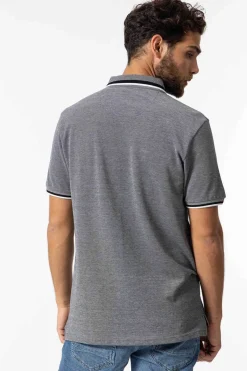 Tiffosi Polo Pique Detalhe Estampado Com Relevo Azul Aco Online