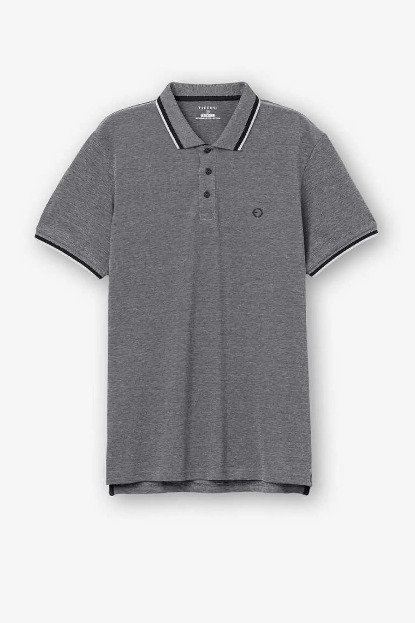 Tiffosi Polo Pique Detalhe Estampado Com Relevo Azul Aco Online