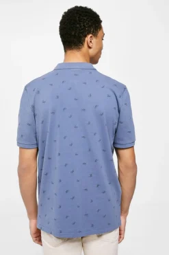 Springfield Polo Pique Estampado All Over Azul