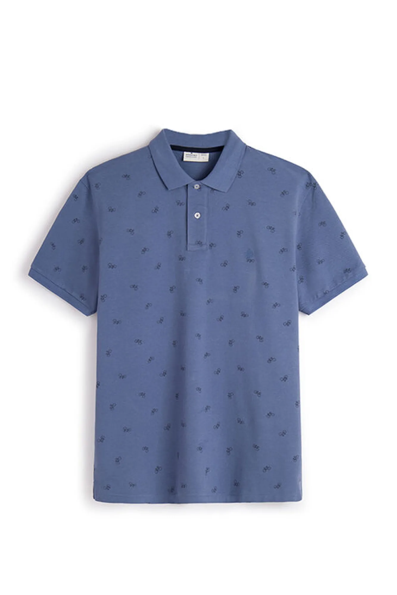 Springfield Polo Pique Estampado All Over Azul