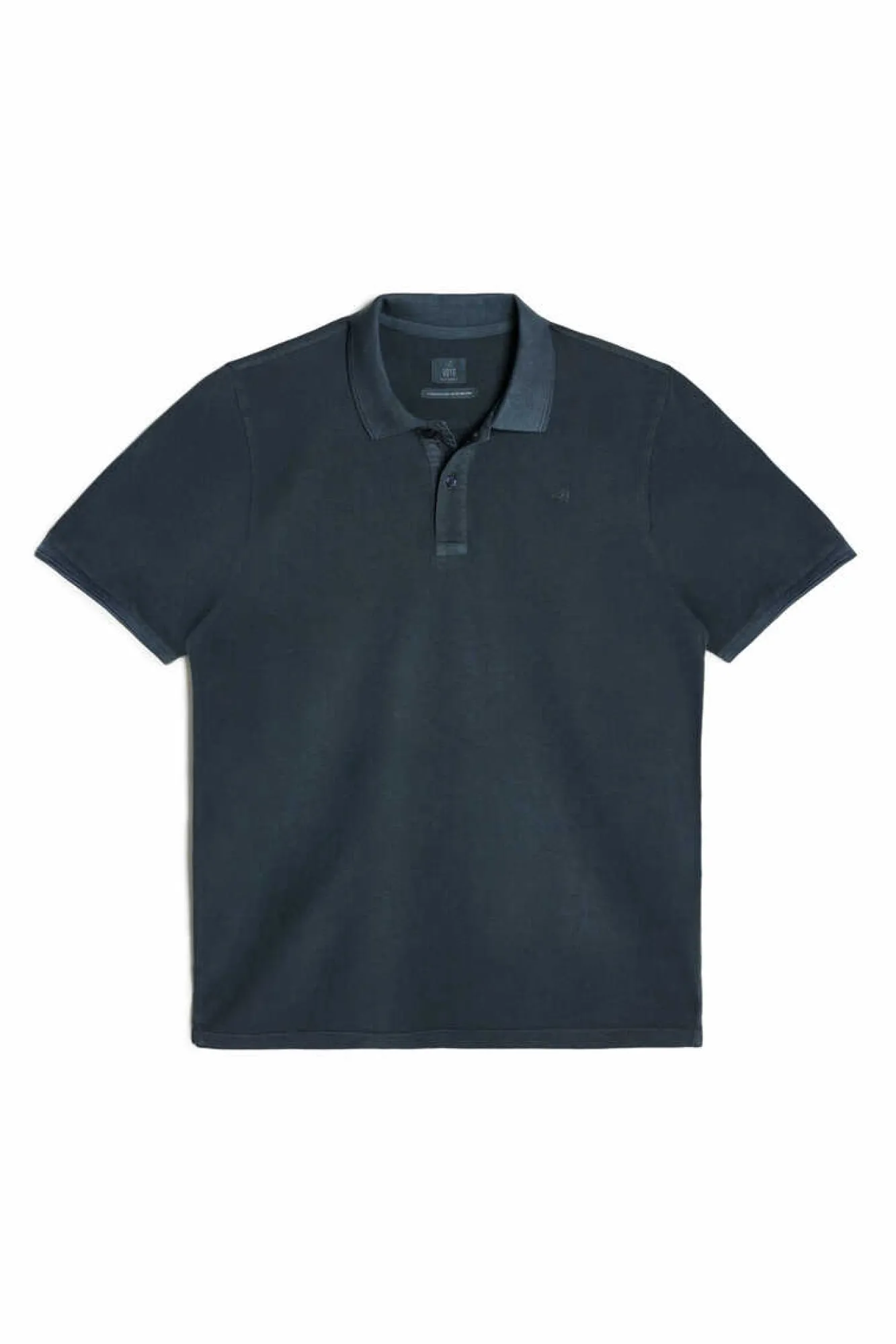 Ooto Polo Pique Lavado Bordado De Aviao Azul New