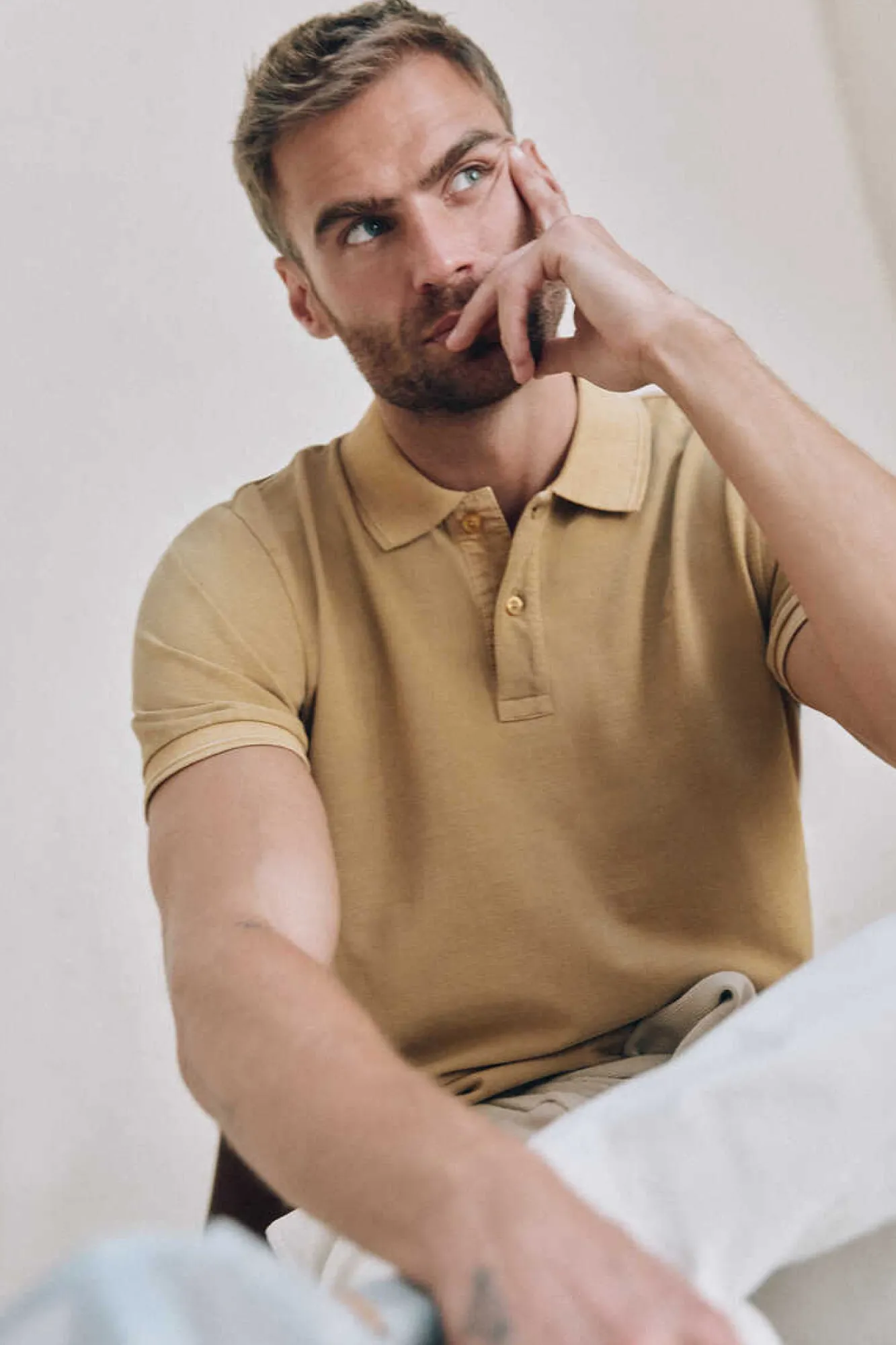 Ooto Polo Pique Lavado Bordado De Aviao Dourado Outlet