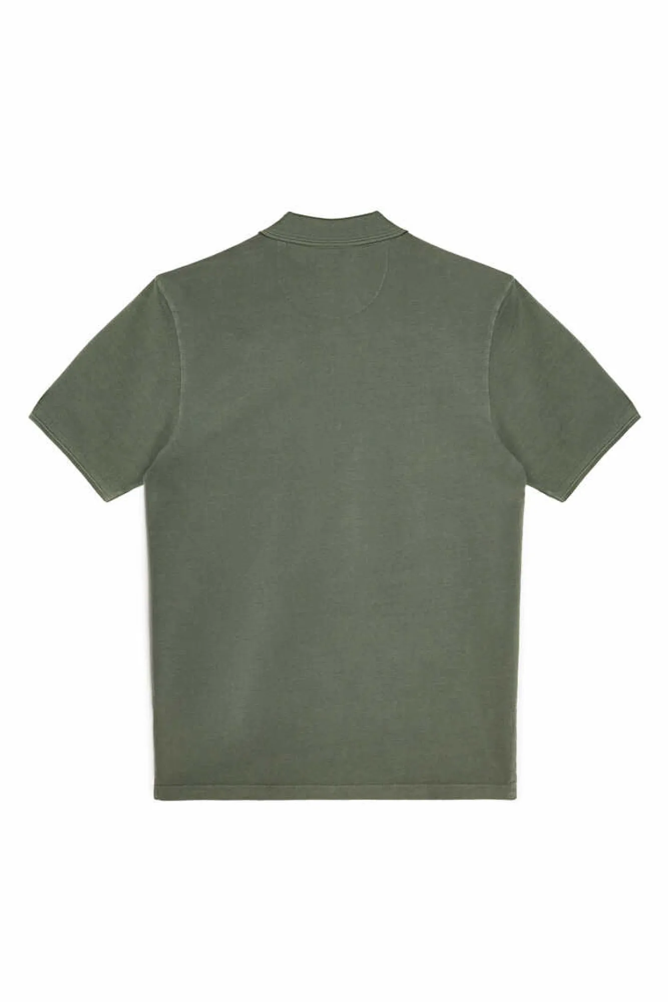 Ooto Polo Pique Lavado Bordado De Aviao Verde