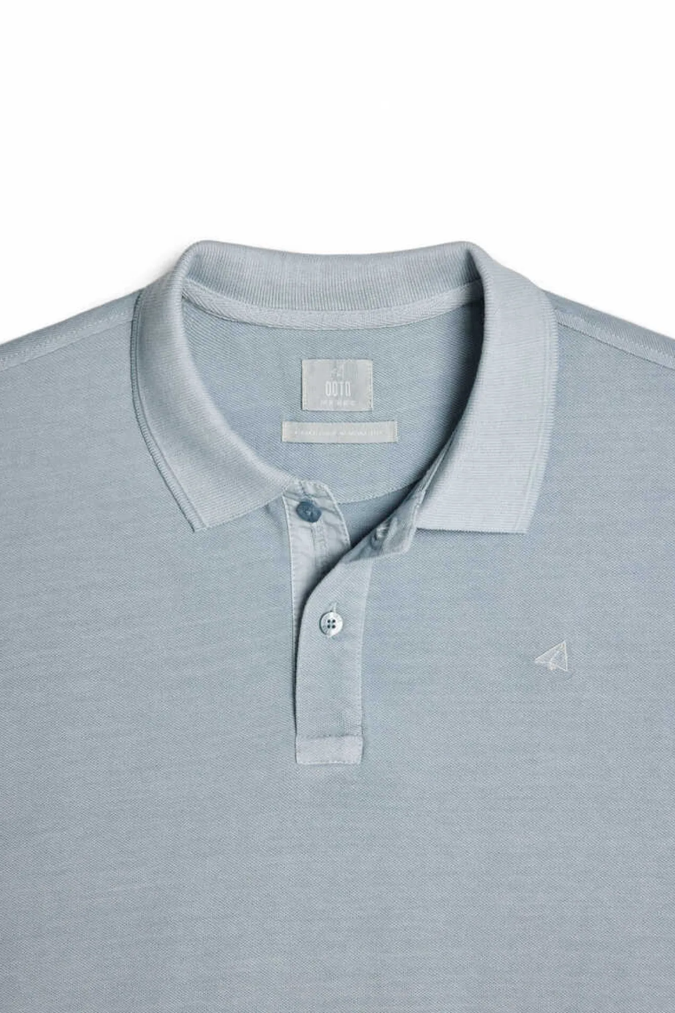 Ooto Polo Pique Lavado Bordado De Aviao Azul Online