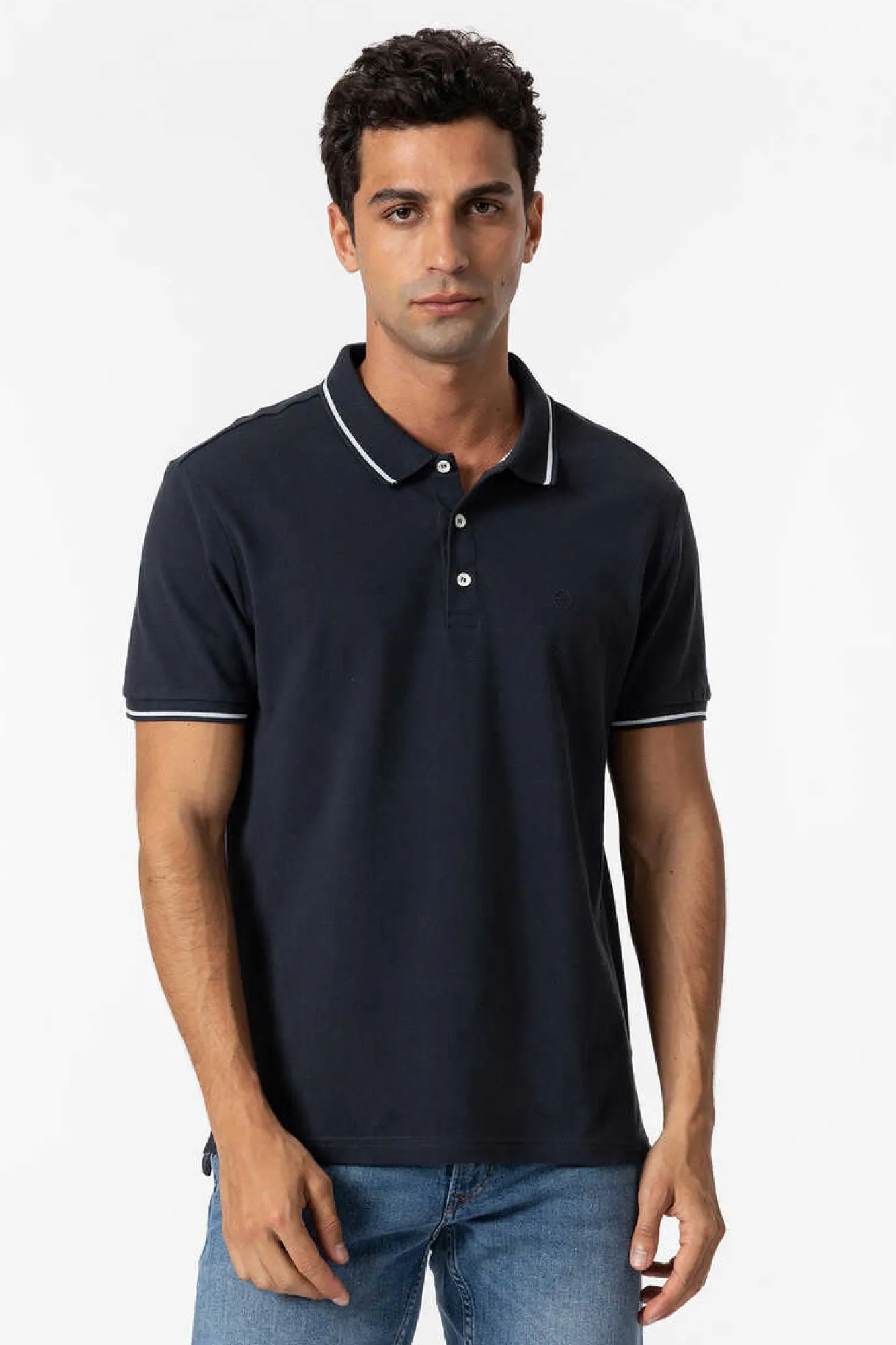 Tiffosi Polo Pique Logo Azul Aco Sale