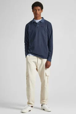 Pepe Jeans Polo Pique Logo Bordado Marinho New