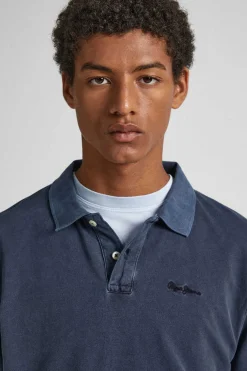 Pepe Jeans Polo Pique Logo Bordado Marinho New