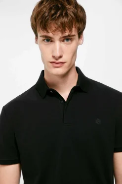 Springfield Polo Pique Slim Carcela Oculta Preto Online