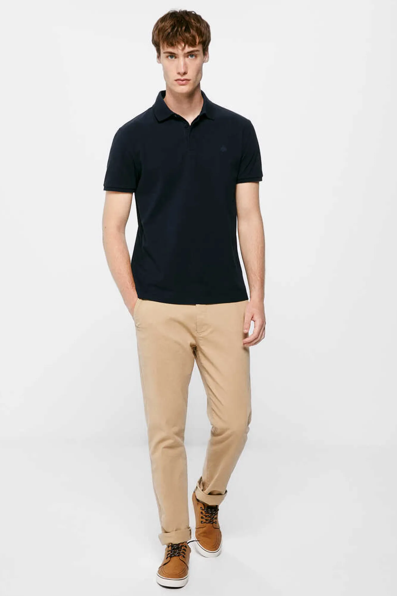 Springfield Polo Pique Slim Carcela Oculta Azul Clearance