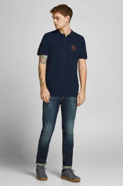 Jack & Jones Polo Slim Fit Marinho Discount