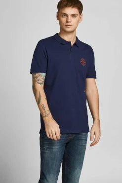 Jack & Jones Polo Slim Fit Marinho Discount