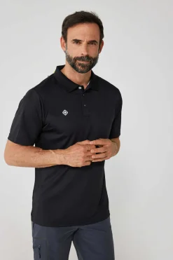 Izas Polo Tecnico De Manga Curta Preto Outlet