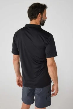 Izas Polo Tecnico De Manga Curta Preto Outlet