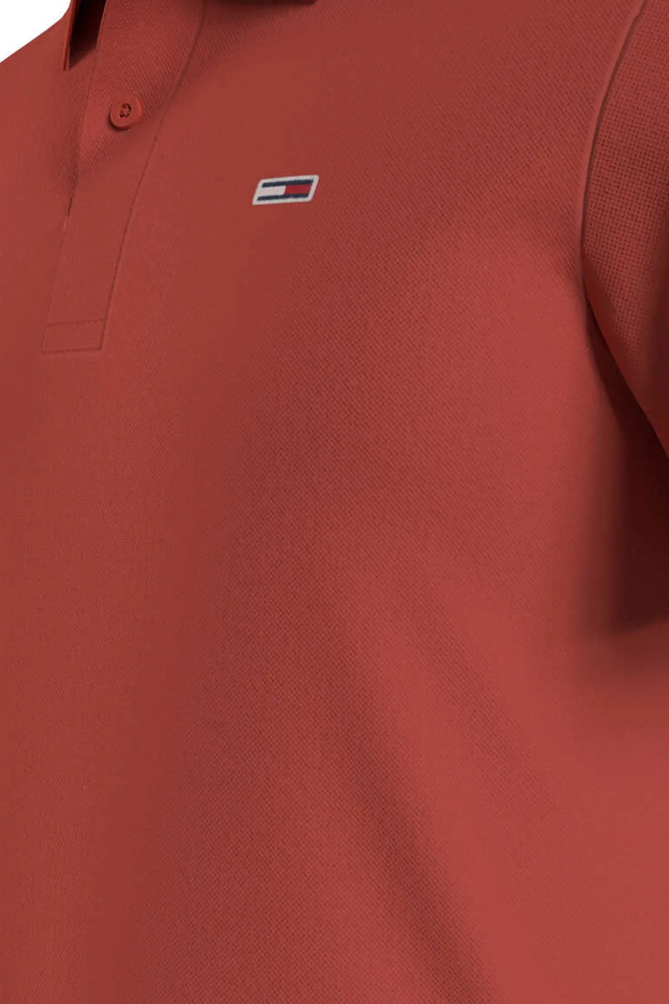 Tommy Jeans Poloshirt Fur Herren Slim Fit Vermelho Hot