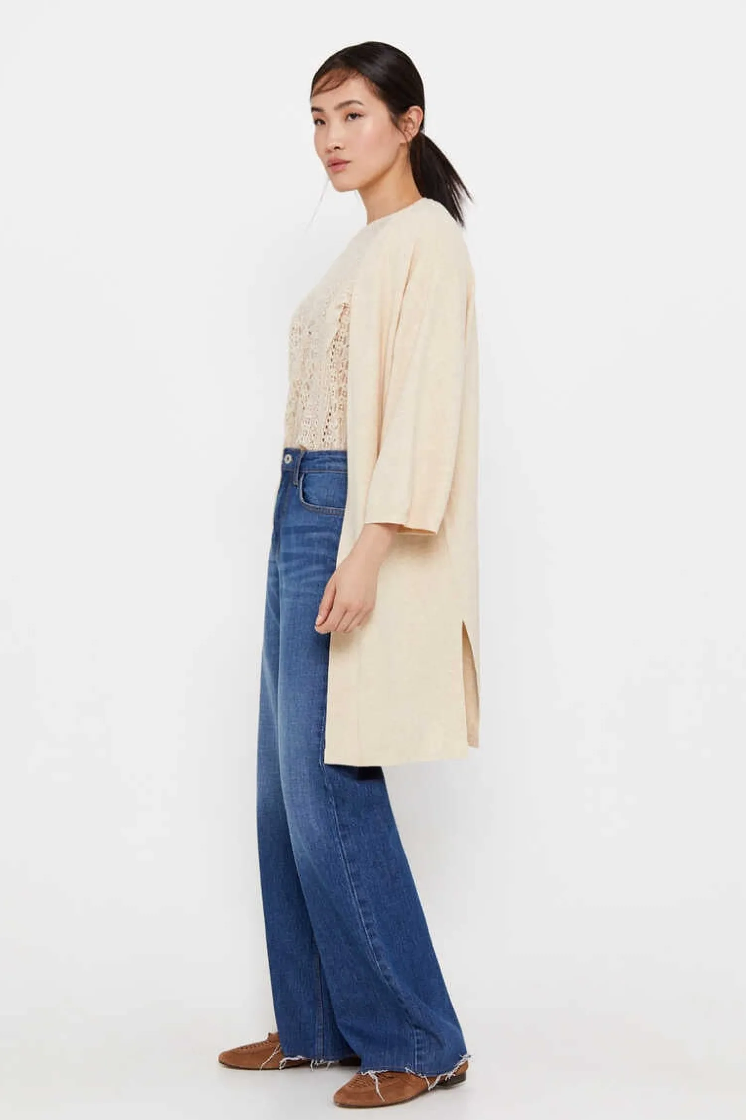 Cortefiel Blusoes E Casacos-Quimono Malha Estrutura