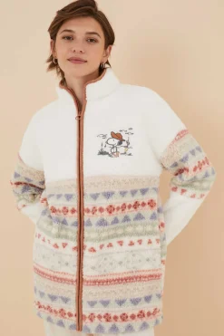 Women'secret Pijamas-Robe Curto Em Borrego Do Snoopy