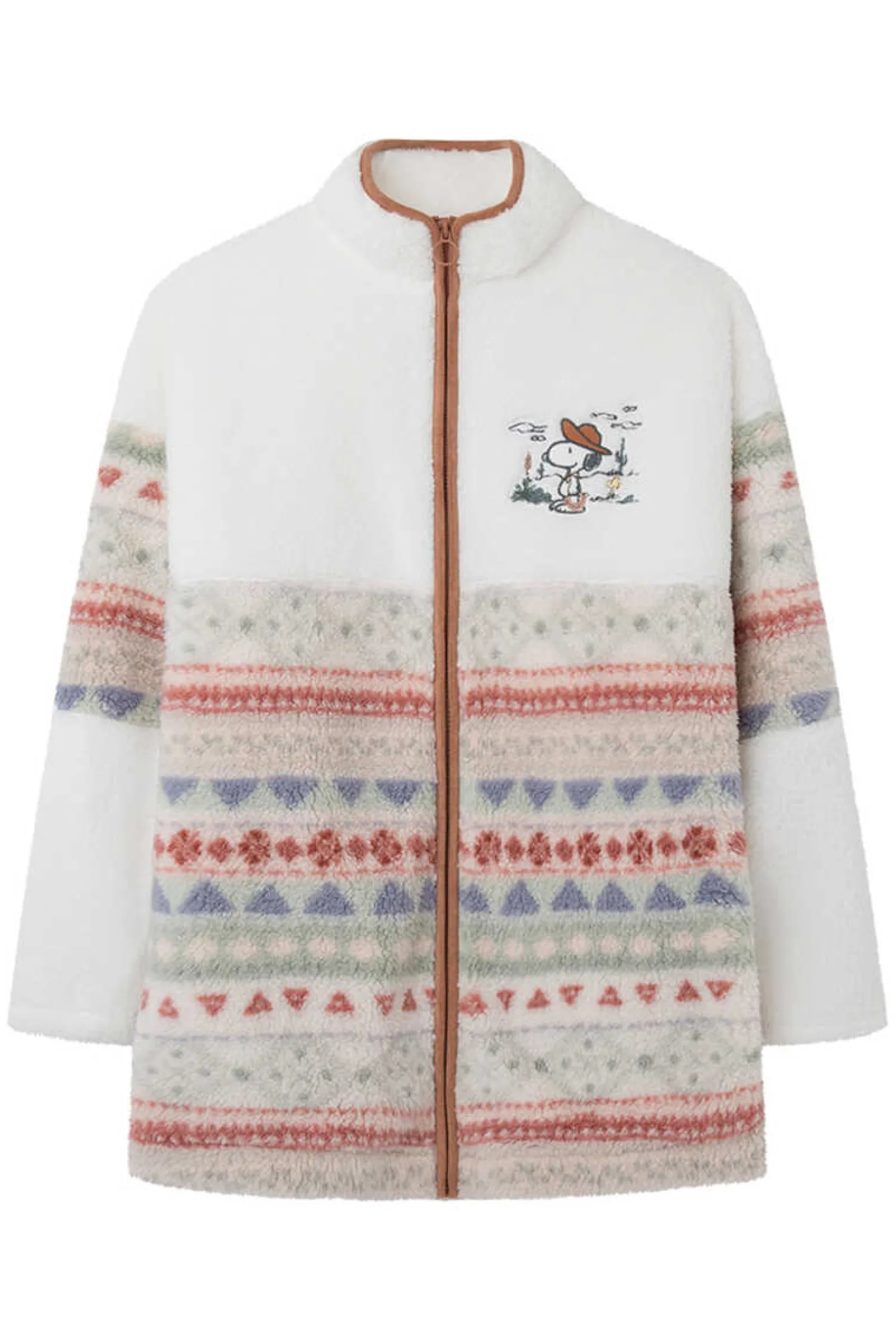 Women'secret Pijamas-Robe Curto Em Borrego Do Snoopy