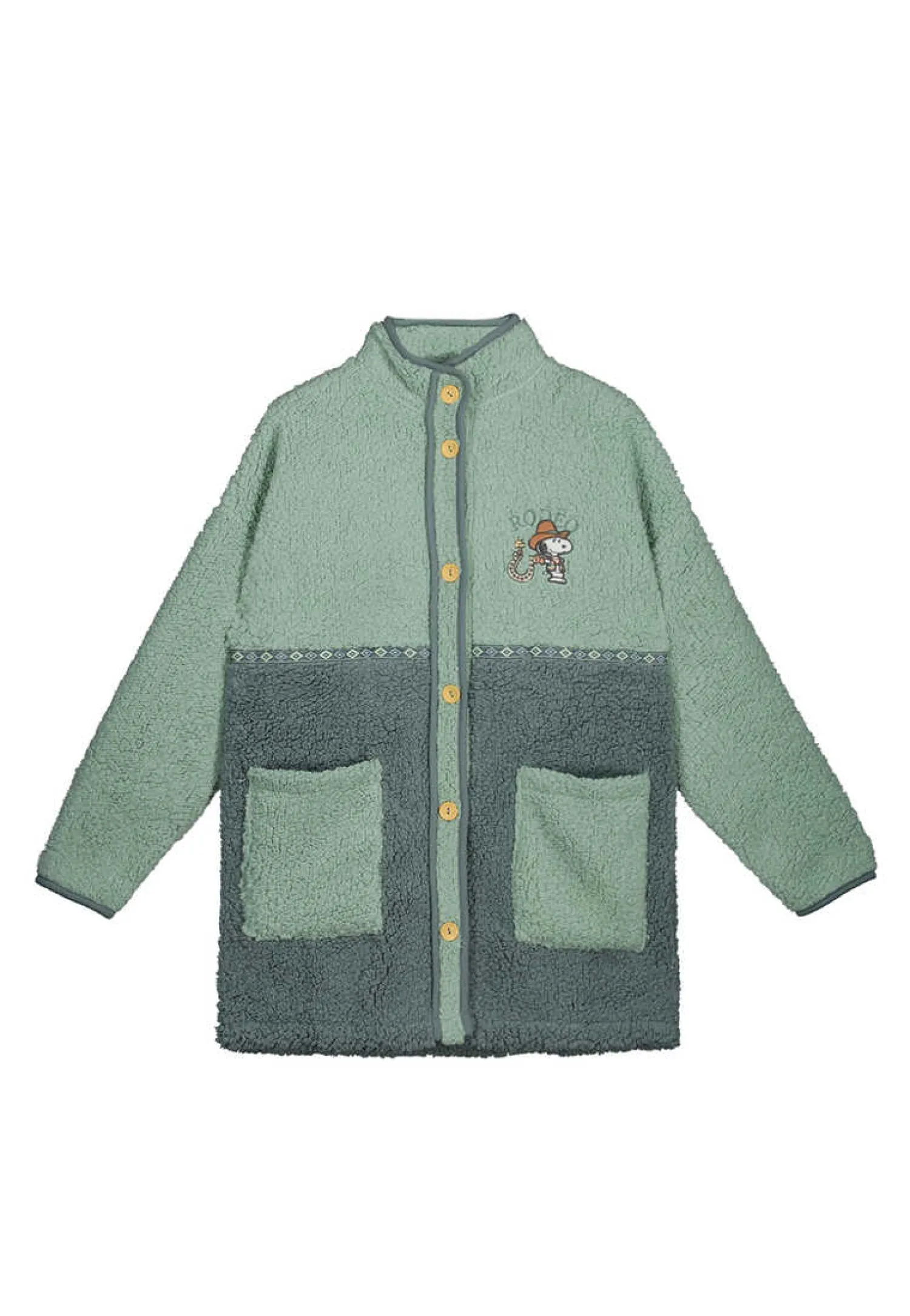 Women'secret Pijamas-Robe Curto Em Borrego Do Snoopy Em