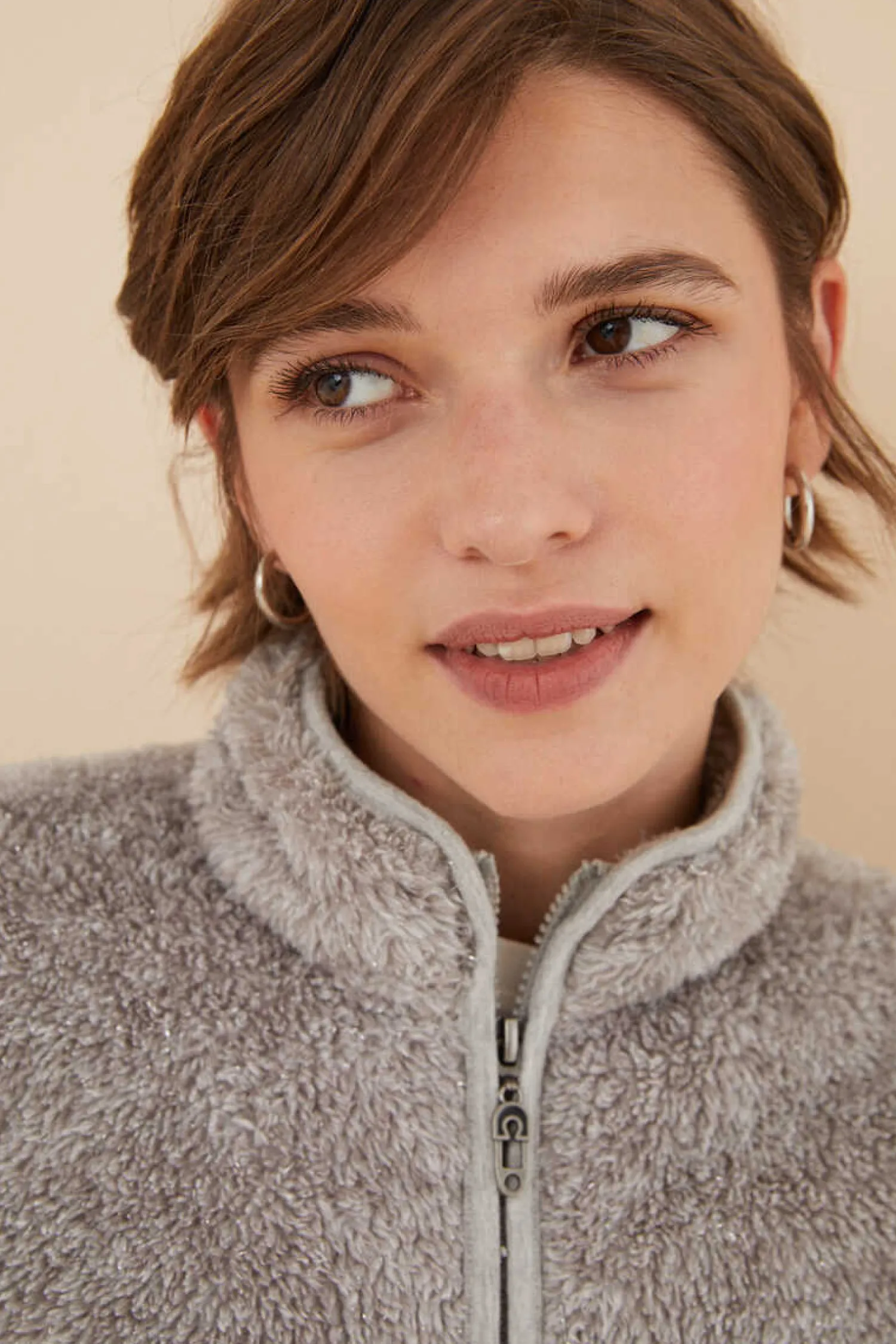 Women'secret Pijamas-Robe Pelo Esponjoso Remendos Snoopy