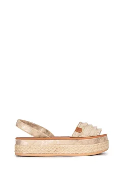 Popa Alpercatas-Rosario Franjas Bege