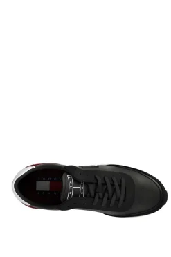 Tommy Jeans Runner Homem Com Sola Dentada. Preto Hot