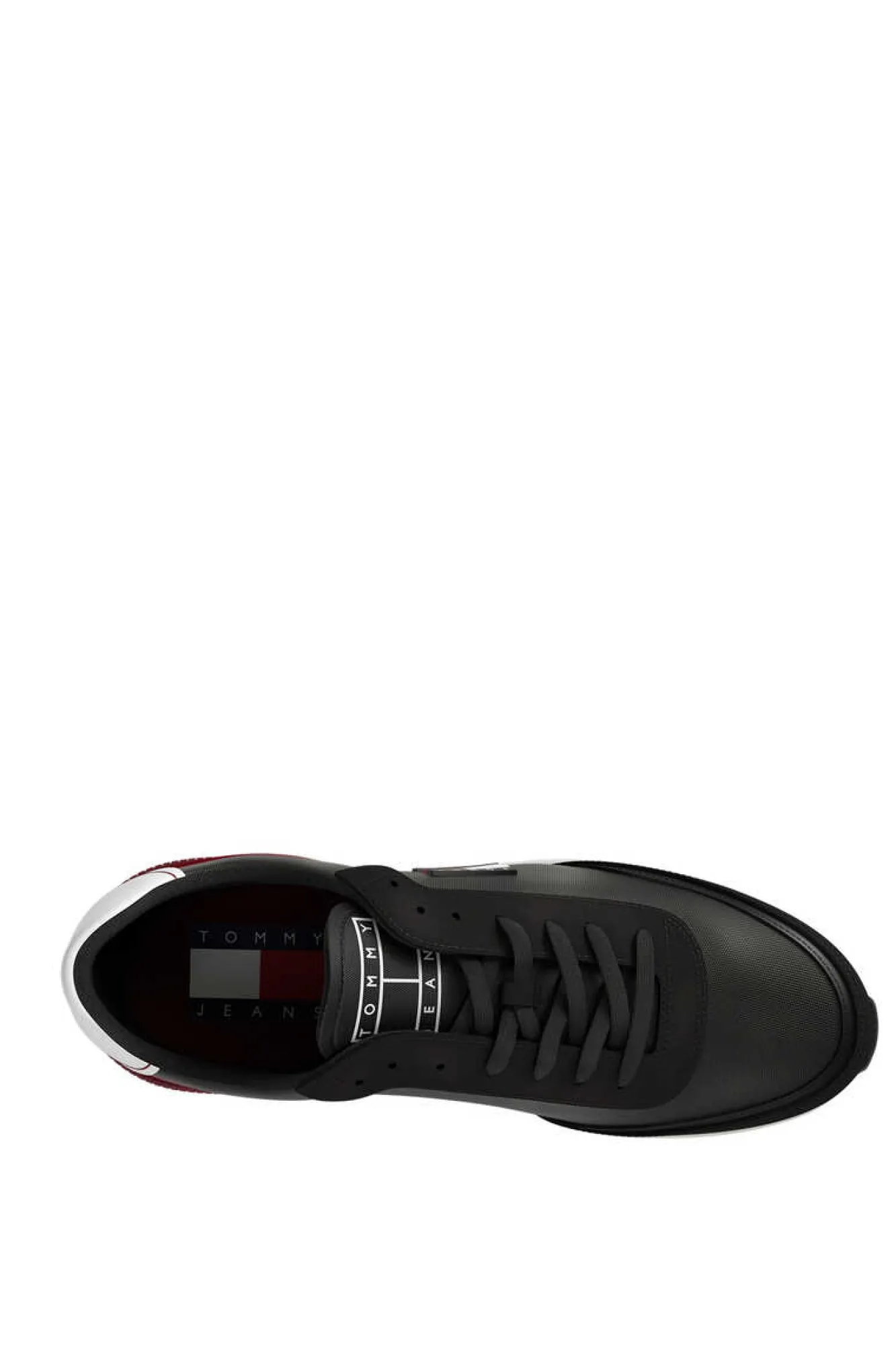 Tommy Jeans Runner Homem Com Sola Dentada. Preto Hot