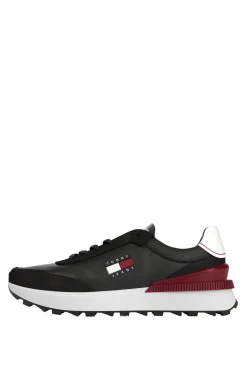 Tommy Jeans Runner Homem Com Sola Dentada. Preto Hot