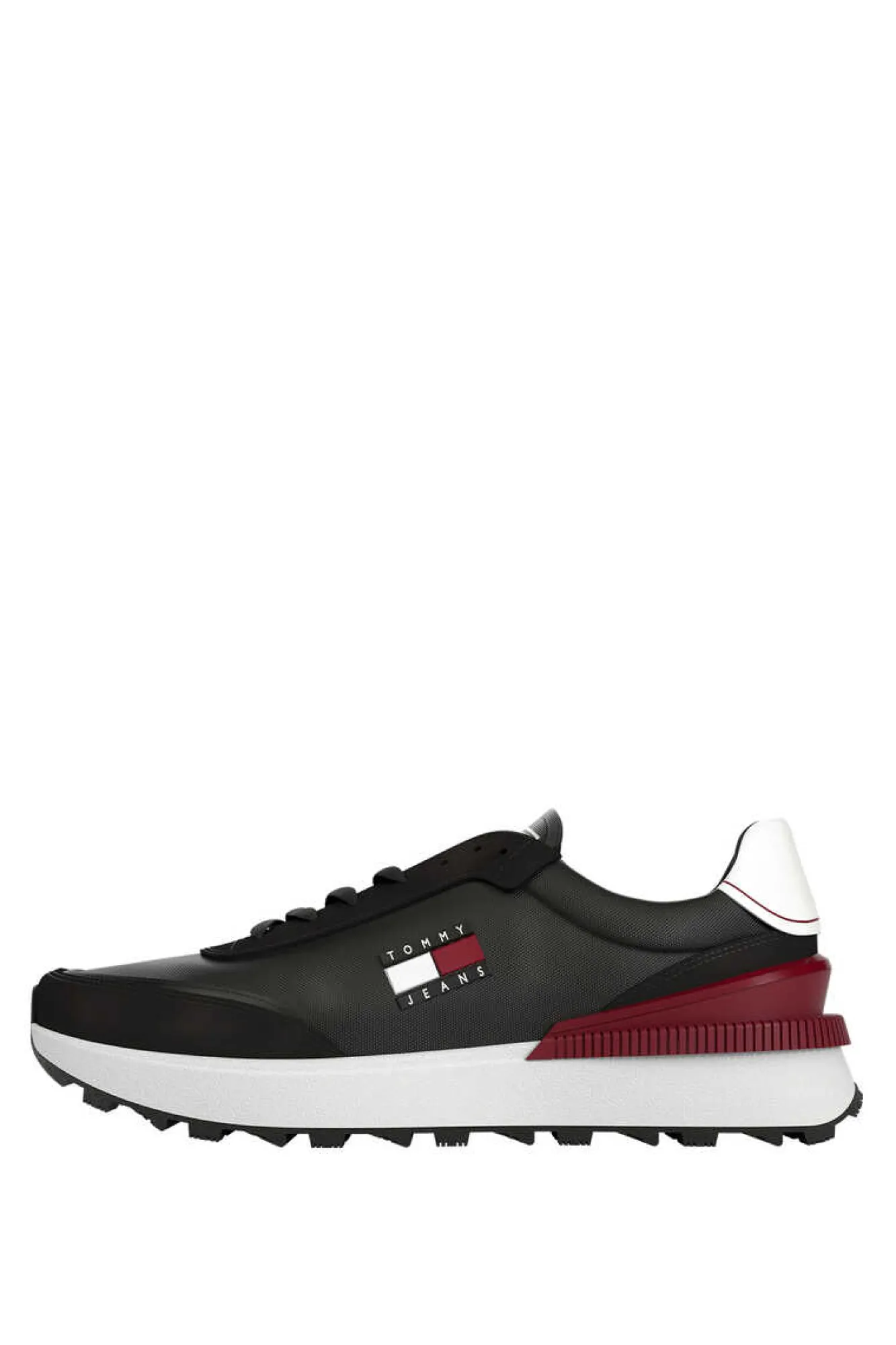 Tommy Jeans Runner Homem Com Sola Dentada. Preto Hot