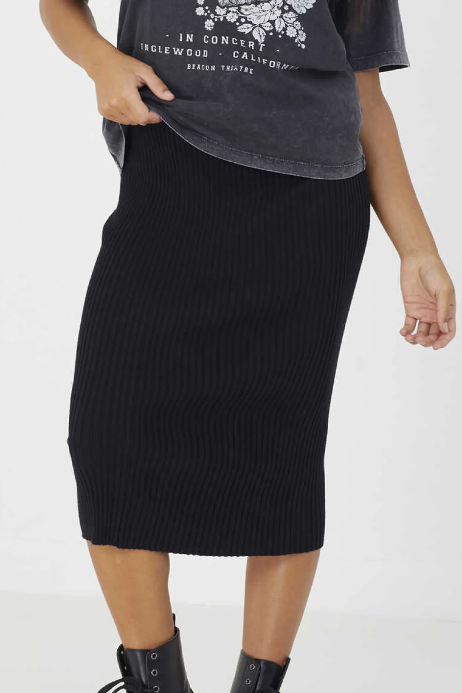 Brave Soul Saias-Saia Canelada De Malha