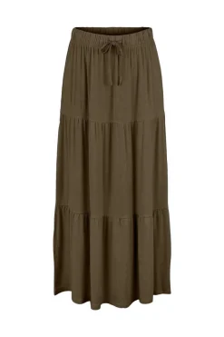 Pieces Saias-Saia Comprida Com Fecho Em Forma De Laco.